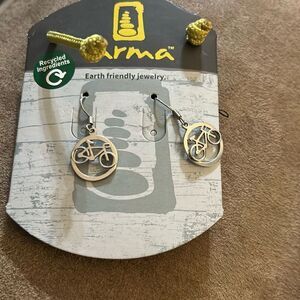 TARMA DESIGNS JEWELRY - The Mountain Bike‎ Earrings. NWT.